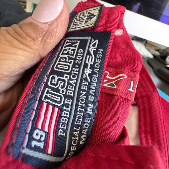 2019 U.S. Open Pebble Beach Golf Cap Red AHEAD Extreme Fit Lightweight Cotton - Picture 4 of 8